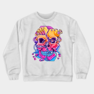 Geometric cyborg skull Crewneck Sweatshirt